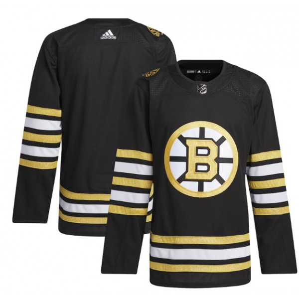 Boston Bruins Blank Black 100th Anniversary Stitched Jersey