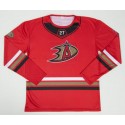 Anaheim Ducks X Los Angeles Angels #27 Mike Trout Red Stitched Jersey