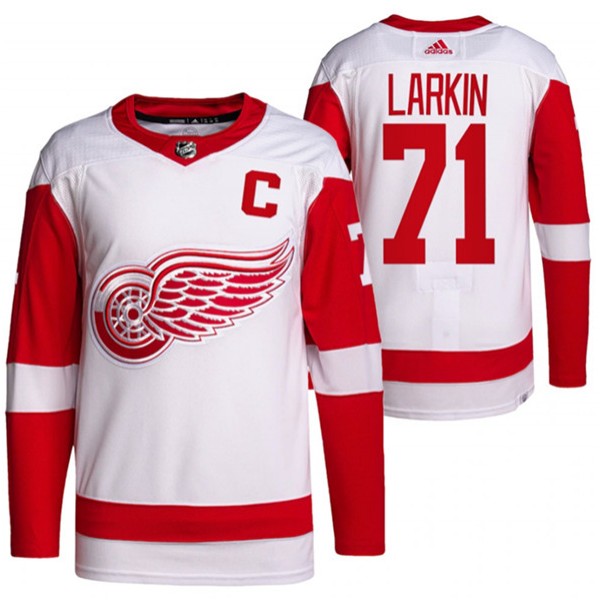 Detroit Red Wings #71 Dylan Larkin White Stitched Jersey