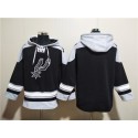 San Antonio Spurs Blank Black Ageless Must-Have Lace-Up Pullover Hoodie