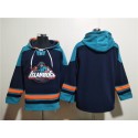 New York Islanders Blank Black Ageless Must-Have Lace-Up Pullover Hoodie
