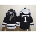 San Antonio Spurs #1 Victor Wembanyama Black Ageless Must-Have Lace-Up Pullover Hoodie