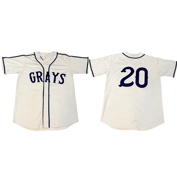 Homestead Grays Custom White Stitched Jersey