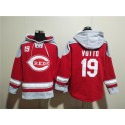 Cincinnati Reds #19 Joey Votto Red Ageless Must-Have Lace-Up Pullover Hoodie