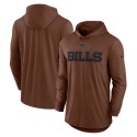 Buffalo Bills 2023 Brown Salute To Service Lightweight Long Sleeve Hoodie