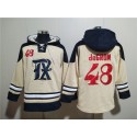 Texas Rangers #48 Jacob DeGrom Cream Ageless Must-Have Lace-Up Pullover Hoodie