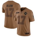 Buffalo Bills #17 Josh Allen 2023 Brown Salute To Service Limited Stitched Jersey
