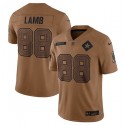 Dallas Cowboys #88 CeeDee Lamb 2023 Brown Salute To Service Limited Stitched Jersey