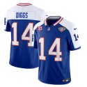 Buffalo Bills #14 Stefon Diggs Blue White 2023 F.U.S.E. 75th Anniversary Throwback Vapor Untouchable Limited Stitched Jersey