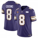 Minnesota Vikings #8 Kirk Cousins Purple 2023 F.U.S.E. F.U.S.E. Bud Grant Patch With 4-Star C Patch Vapor Untouchable Limited Stitched Jersey