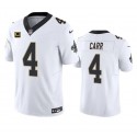 New Orleans Saints #4 Derek Carr White 2023 F.U.S.E. With 4-Star C Patch Vapor Untouchable Limited Stitched Jersey