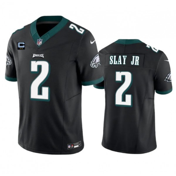 Philadelphia Eagles #2 Darius Slay JR Black 2023 F.U.S.E. With 2-Star C Patch Vapor Untouchable Limited Stitched Jersey