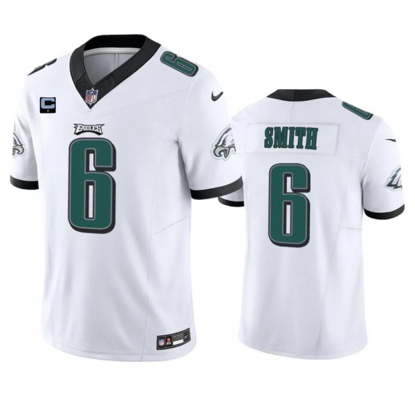 Philadelphia Eagles #6 DeVonta Smith White 2023 F.U.S.E. With 1-Star C Patch Vapor Vapor Untouchable Limited Stitched Jersey