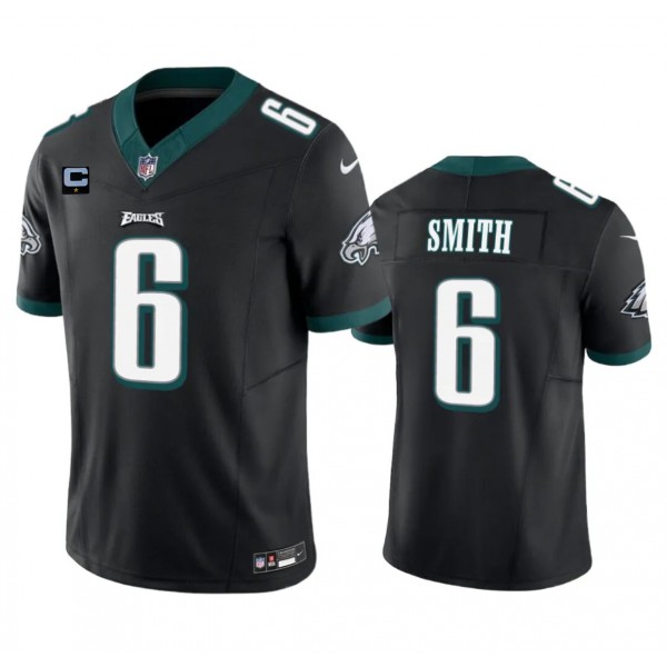 Philadelphia Eagles #6 DeVonta Smith Black 2023 F.U.S.E. With 1-Star C Patch Vapor Vapor Untouchable Limited Stitched Jersey