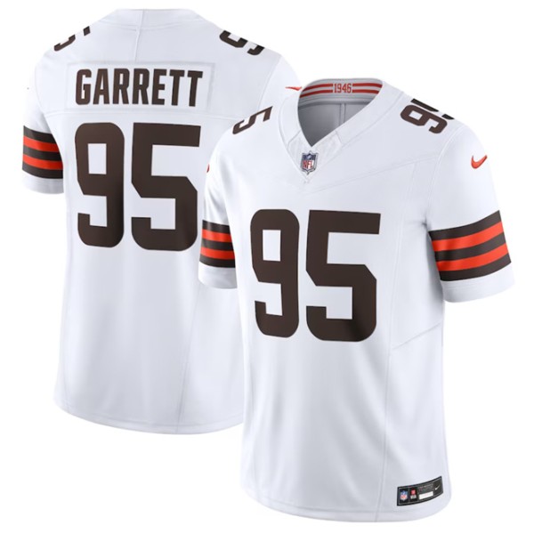 Cleveland Browns #95 Myles Garrett White 2023 F.U.S.E. Vapor Untouchable Limited Stitched Jersey