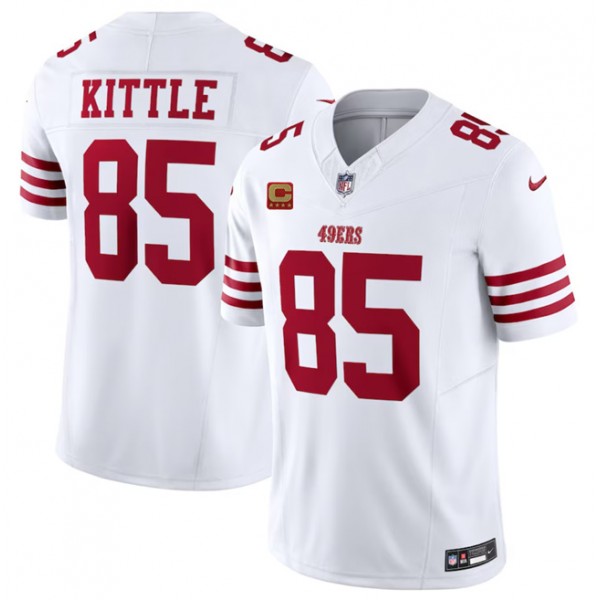 San Francisco 49ers #85 George Kittle White 2023 F.U.S.E. With 1-Star C Patch Vapor Untouchable Limited Stitched Jersey