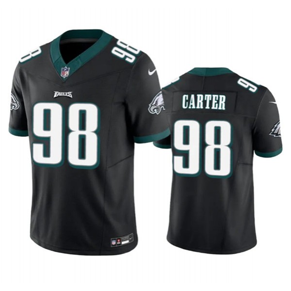 Philadelphia Eagles #98 Jalen Carter Black 2023 F.U.S.E. Vapor Untouchable Stitched Jersey