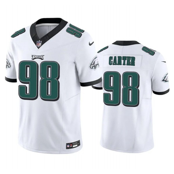 Philadelphia Eagles #98 Jalen Carter White 2023 F.U.S.E. Vapor Untouchable Stitched Jersey