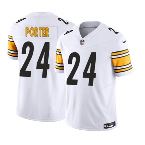 Pittsburgh Steelers #24 Joey Porter Jr. White 2023 F.U.S.E. Vapor Untouchable Limited Stitched Jersey