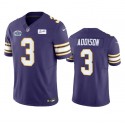 Minnesota Vikings #3 Jordan Addison Purple 2023 F.U.S.E. Prem1ere Patch And Bud Grant Patch Vapor Limited Stitched Jersey