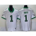 Philadelphia Eagles #1 Jalen Hurts White 2023 F.U.S.E. Vapor Untouchable Stitched Jersey