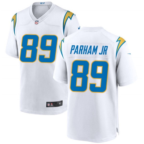 Los Angeles Chargers #89 Donald Parham Jr White Stitched Game Jersey