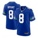 Seattle Seahawks #8 Coby Bryant Royal Throwback Player Stitched Game Jersey