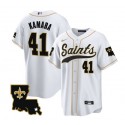 New Orleans Saints #41 Alvin Kamara White 1987 Legacy Cool Base Stitched Jersey