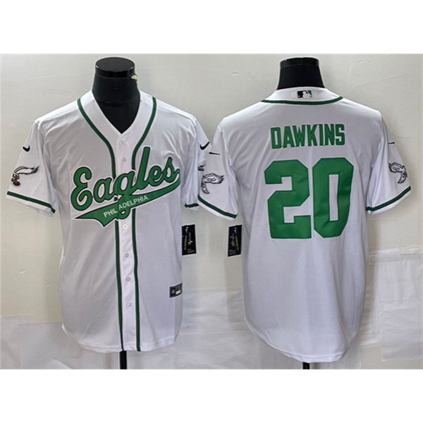Philadelphia Eagles #20 Brian Dawkins White Cool Base Stitched Jersey