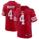 San Francisco 49ers #4 Jake Moody Red Stitched Game Jersey