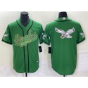 Philadelphia Eagles Green Gold Team Big Logo Cool Base Stitched Jersey