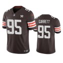 Cleveland Browns #95 Myles Garrett Brown 2023 F.U.S.E. With Jim Brown Memorial Patch Vapor Untouchable Limited Stitched Jersey