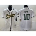 Green Bay Packers #10 Jordan Love White Cool Base Stitched Jersey