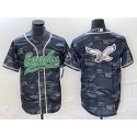 Philadelphia Eagles Gray Camo Team Big Logo Cool Base Stitched Jersey