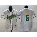 Philadelphia Eagles #6 DeVonta Smith White Gold Cool Base Stitched Jersey
