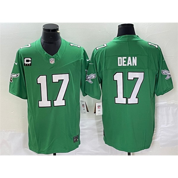 Philadelphia Eagles #17 Nakobe Dean Green 2023 F.U.S.E. With C Patch Vapor Untouchable Stitched Jersey