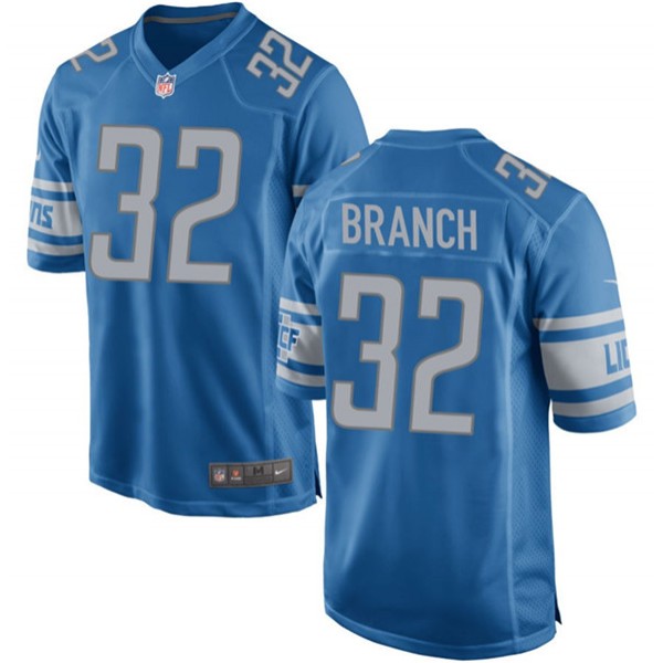 Detroit Lions #32 Brian Branch Blue Stitched Game Jersey
