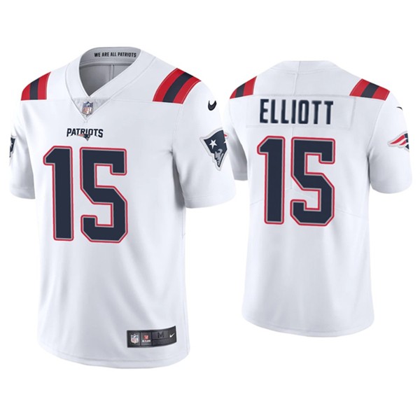 New England Patriots #15 Ezekiel Elliott White Vapor Untouchable Stitched Jersey