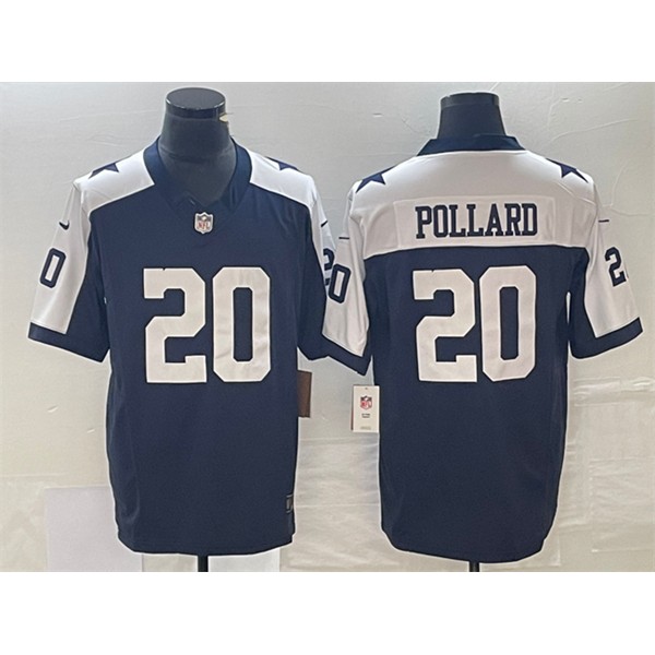 Dallas Cowboys #20 Tony Pollard Navy 2023 F.U.S.E.Thanksgiving Limited Stitched Jersey