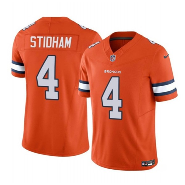 Denver Broncos #4 Jarrett Stidham Orange 2023 F.U.S.E. Vapor Untouchable Stitched Jersey