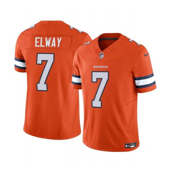 Denver Broncos #7 John Elway Orange 2023 F.U.S.E. Vapor Untouchable Stitched Jersey