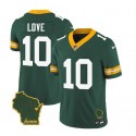 Green Bay Packers #10 Jordan Love Green 2023 F.U.S.E. Home Patch Vapor Untouchable Limited Stitched Jersey