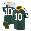 Green Bay Packers #10 Jordan Love Green White 2023 F.U.S.E. Home Patch Vapor Untouchable Limited Stitched Jersey