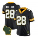 Green Bay Packers #28 A.J. Dillon Black 2023 F.U.S.E. Home Patch Vapor Untouchable Limited Stitched Jersey