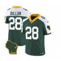 Green Bay Packers #28 A.J. Dillon Green White 2023 F.U.S.E. Home Patch Vapor Untouchable Limited Stitched Jersey