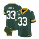 Green Bay Packers #33 Aaron Jones Green 2023 F.U.S.E. Home Patch And 1-Star C Patch Vapor Untouchable Limited Stitched Jersey