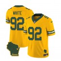 Green Bay Packers #92 Reggie White Gold 2023 F.U.S.E. Home Patch Vapor Untouchable Limited Stitched Jersey