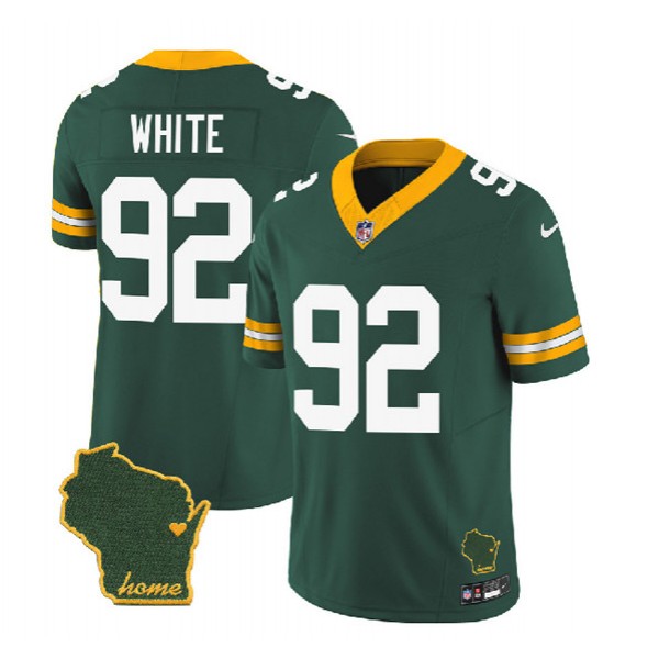 Green Bay Packers #92 Reggie White Green Home Patch 2023 F.U.S.E. Vapor Untouchable Limited Stitched Jersey