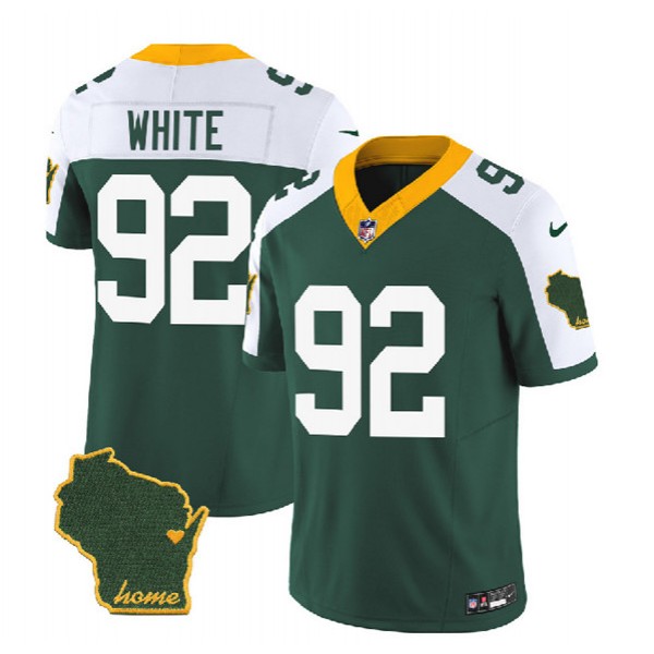 Green Bay Packers #92 Reggie White Green White 2023 F.U.S.E. Home Patch Vapor Untouchable Limited Stitched Jersey