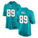Miami Dolphins #89 Julian Hill Aqua Stitched Game Jersey